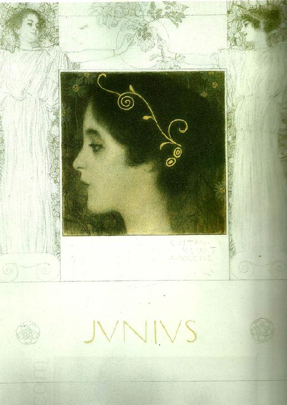 Gustav Klimt junius, oil painting picture